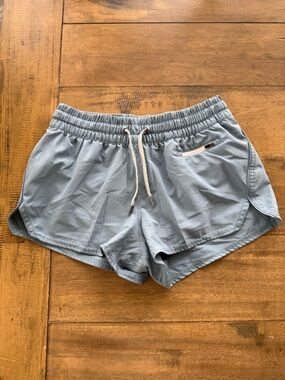 Vuori Light Blue Women's Athletic Drawstring Shorts 2.5”